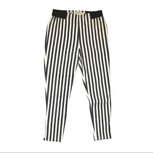 Junk Food Black & White Vertical Striped Large Pants